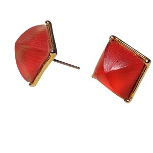 Alexis Bittar Pyramid Carved Lucite Earrings